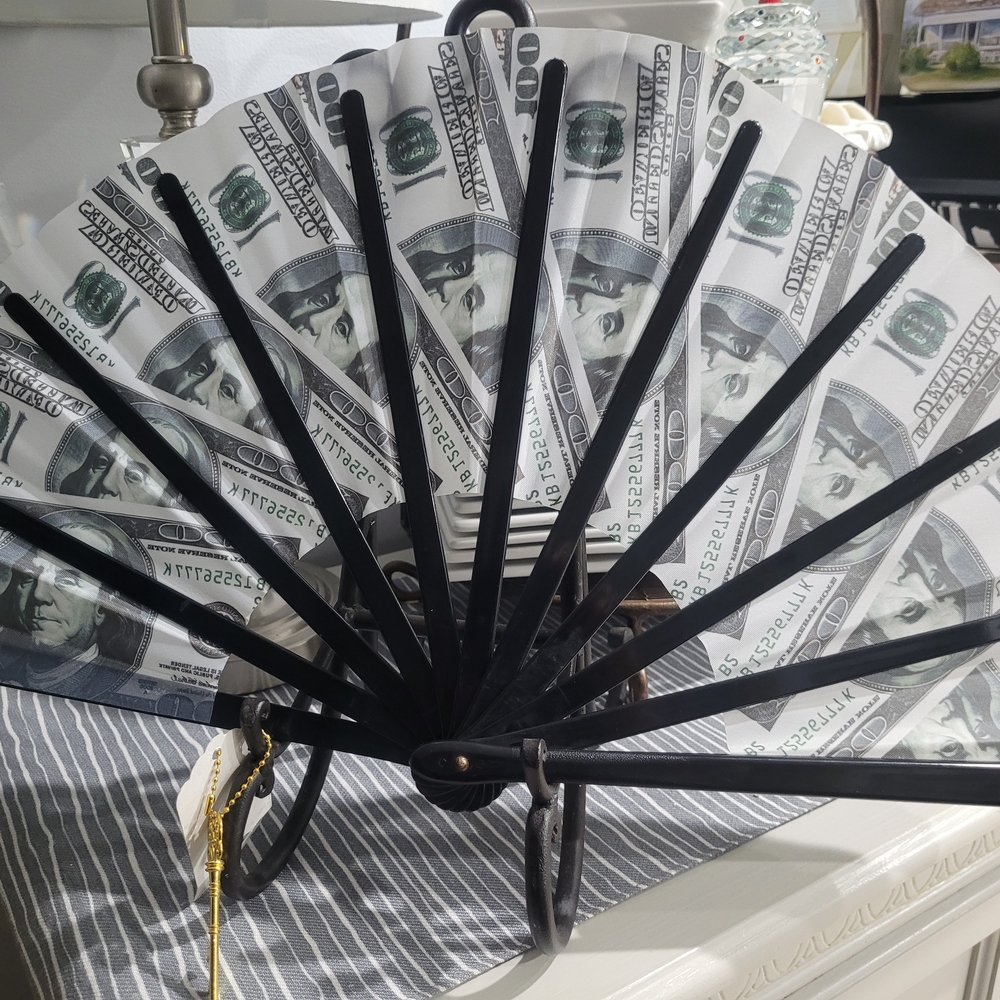 Handheld Boots On The Ground Folding Clack Fan